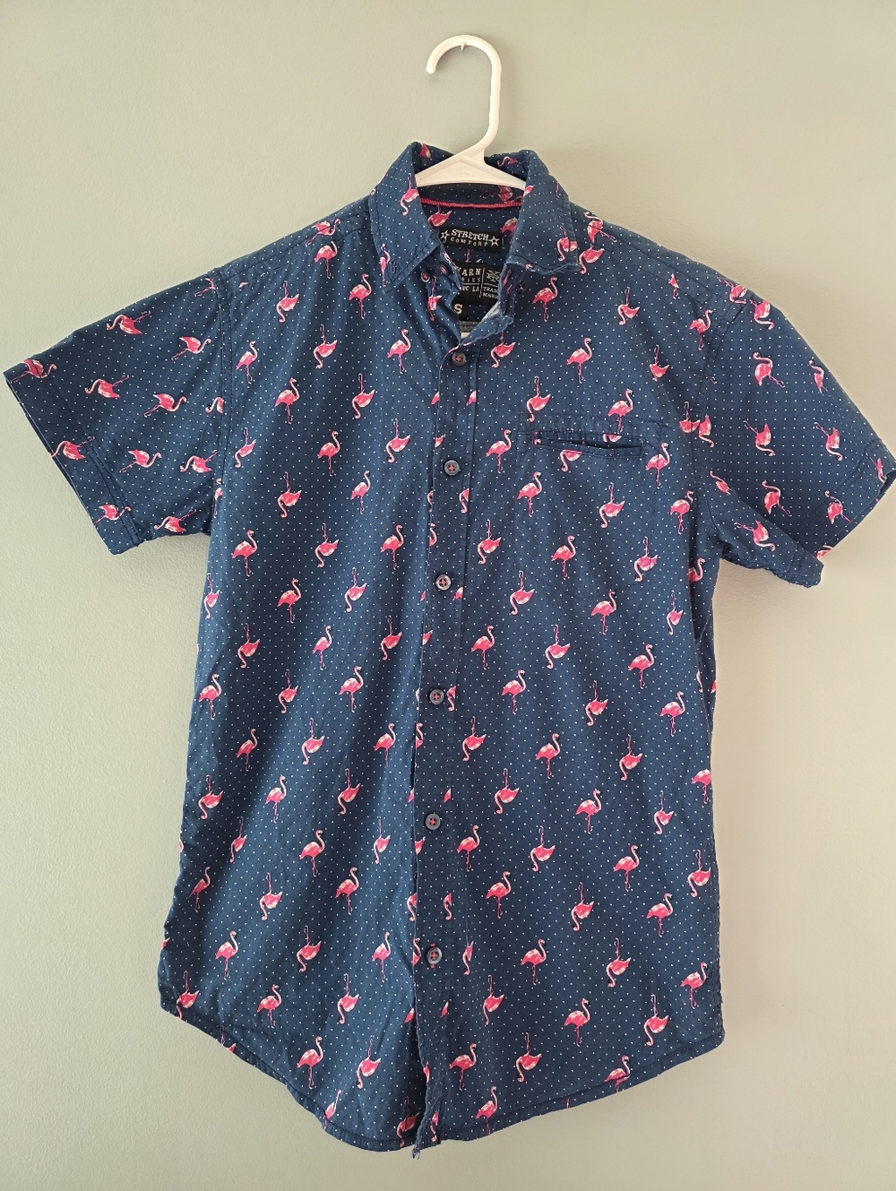 Raw Yarn Industries Men's Brooklyn NYC LA Flamingo Shirt Size Small